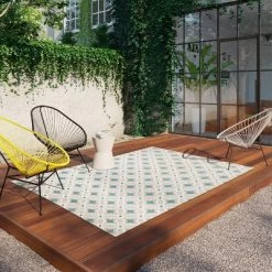 5' X 7' Quatrefoil Outdoor Rug Aqua - Opalhouse™ -Opalhouse GUEST 1fa6f091 beb1 4fd7 b842 dadda40efd4a