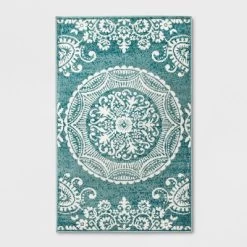 Vintage Medallion Outdoor Rug Turquoise - Opalhouse™ -Opalhouse GUEST 456e7275 6a86 42a9 b016 7ab8c8d1e8e0