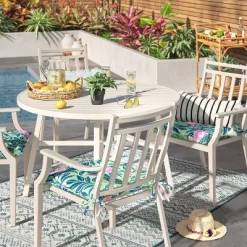 5' X 7' Tapestry Woven Outdoor Rug Aqua - Opalhouse™