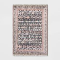 Alexandra Floral Printed Border Persian Rug Blush - Opalhouse™ -Opalhouse GUEST b64cccec 5c26 44cb bb19 1be2036f9757