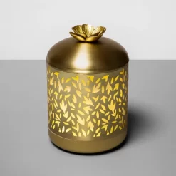 200ml Metal Flower Cutout Color-Changing Oil Diffuser Gold - Opalhouse™ -Opalhouse GUEST be53ae4e 50ec 4323 a07e 251cf8563ca1