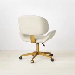Mahonia Faux Leather Office Chair Cream/Aged Brass - Opalhouse™ Designed With Jungalow™ 9 Mahonia Faux Leather Office Chair Cream/Aged Brass - Opalhouse™ Designed With Jungalow™ -Opalhouse GUEST c063500a 216c 4d23 8174 81e648410040