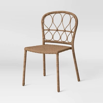 4pc Britanna Wicker Rattan Outdoor Patio Dining Chairs Arm Chairs Brown - Opalhouse™ 4 4pc Britanna Wicker Rattan Outdoor Patio Dining Chairs Arm Chairs Brown - Opalhouse™ - Image 2