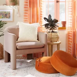 Olivia Round Pouf Rust - Opalhouse™ Designed With Jungalow™