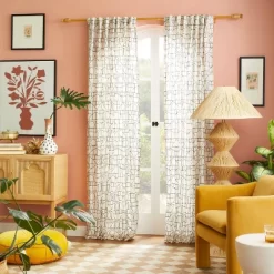 1pc Light Filtering Embroidery Bridges Window Curtain Panel White - Opalhouse™ Designed With Jungalow™ -Opalhouse GUEST cc3504b0 8e79 4236 8d8b 7dc946df2b57 1