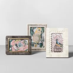 5" X 7" Scratched Bone Photo Frame Light Brown - Opalhouse™ -Opalhouse GUEST d208eaa2 2cc2 41d8 828d 4840fa5472f7