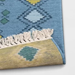 7'x10' Bright Moroccan Rectangular Woven Outdoor Area Rug Indigo - Opalhouse™ -Opalhouse GUEST f1512d73 cd59 4071 a29a efd457754733